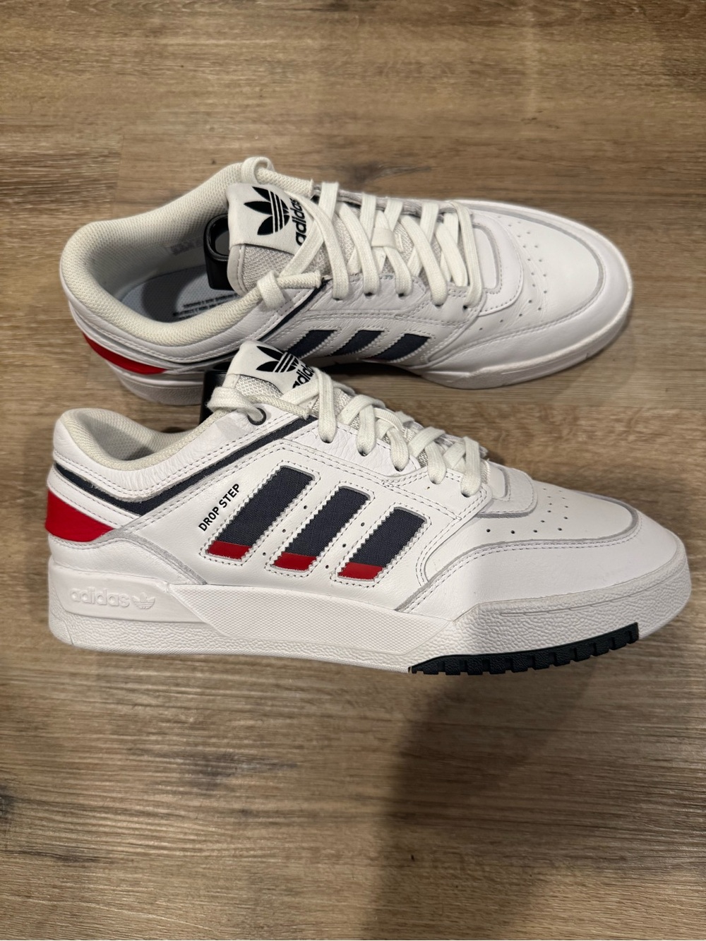 adidas White and Black Athletic Sneakers - Picture 2 of 3